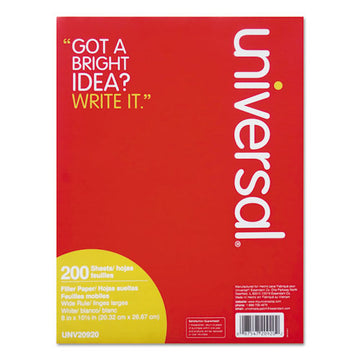 Universal® Filler Paper, 3-hole, 8.5 X 11, Wide-legal Rule, 200-pack freeshipping - TVN Wholesale